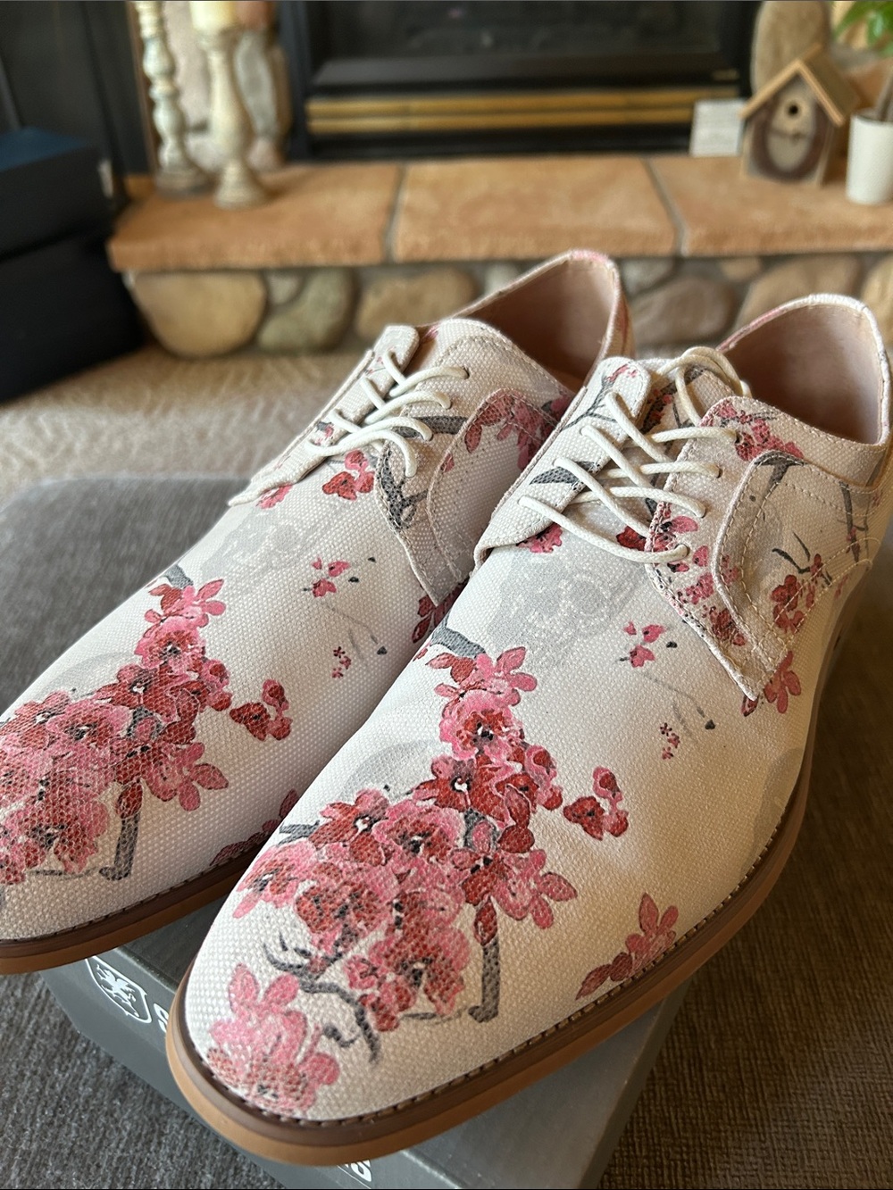 Stacy Adams Men’s Dandy Floral Lace-Up Oxfords | Size 14
